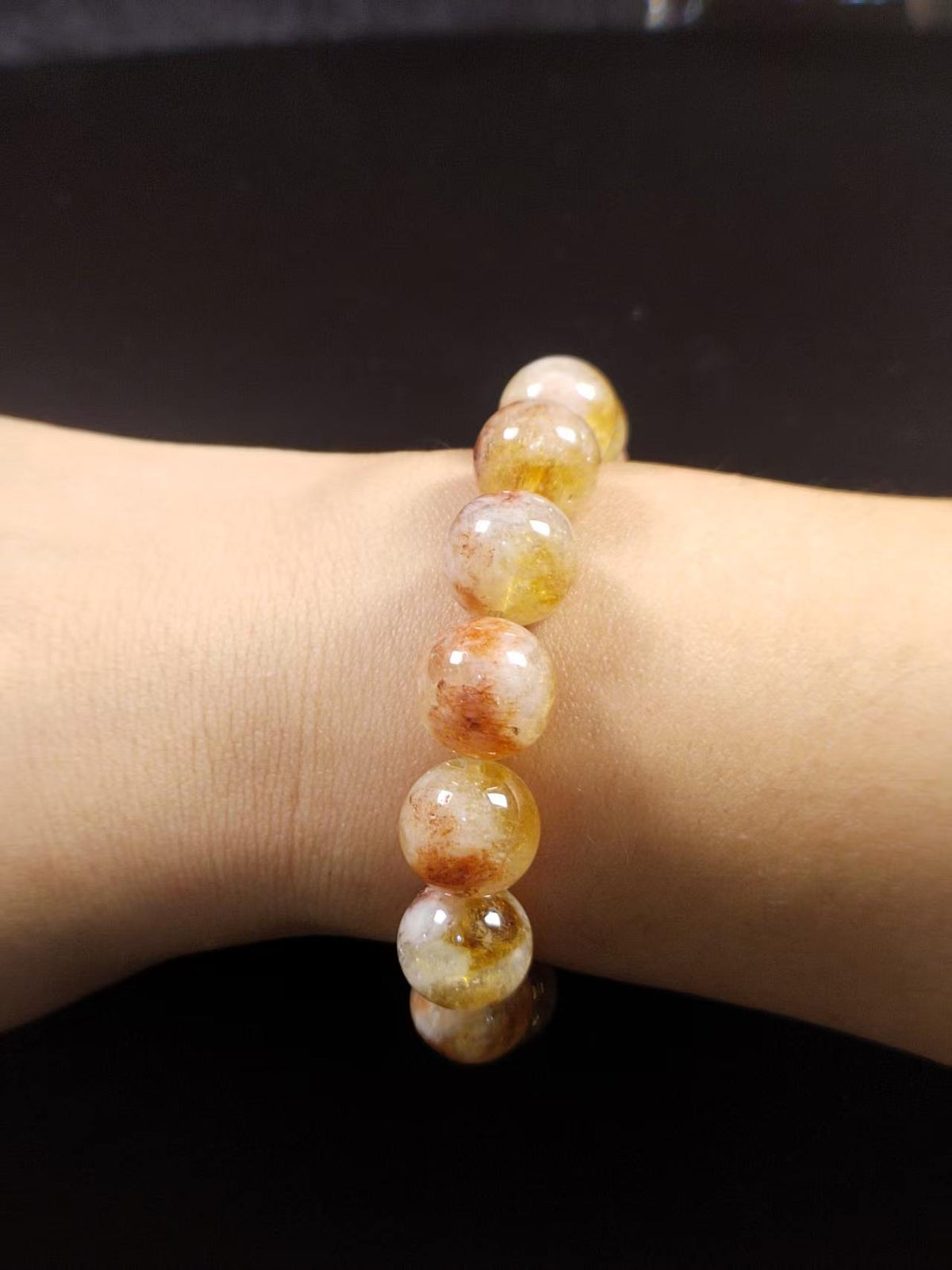 Natural Milky Citrine Beaded Bracelet, Clear Quartz Pixiu Charm, Healing Crystal Jewelry for Abundance & Good Luck
